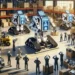 "AI-powered disaster response unit developed by Boston robotics firms, showcasing advanced technology for emergency situations during a demonstration event."