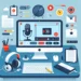 "Screen recording software interface showcasing tools for creating professional video tutorials, highlighting features like editing options, recording settings, and user-friendly layout."