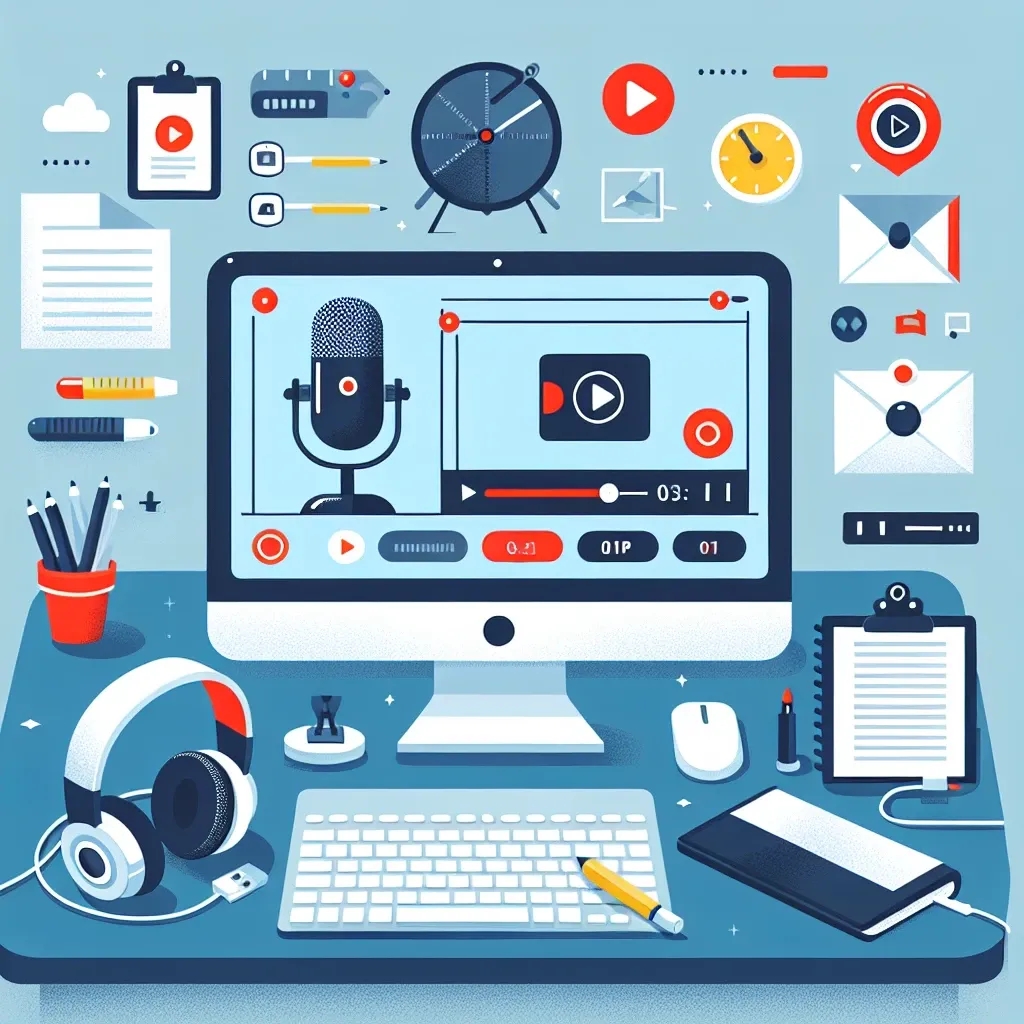 "Screen recording software interface showcasing tools for creating professional video tutorials, highlighting features like editing options, recording settings, and user-friendly layout."