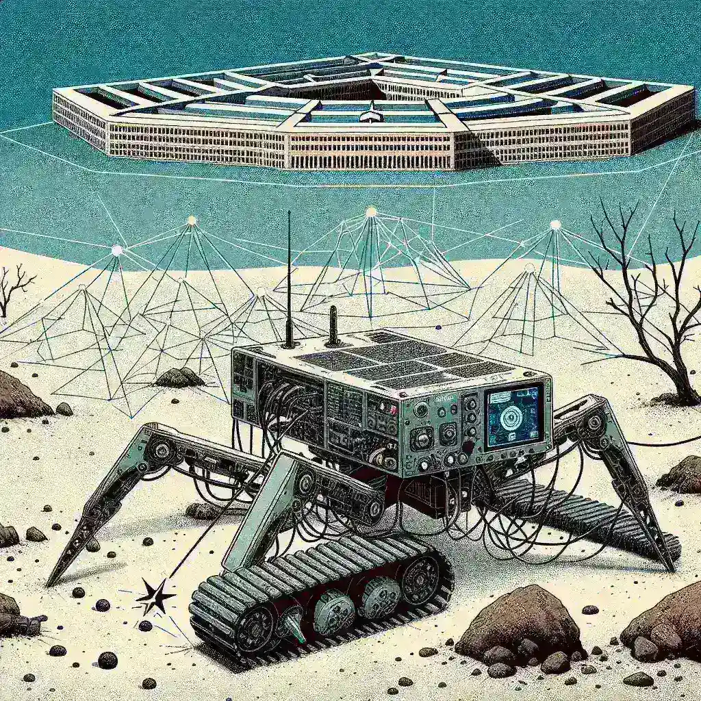 "Pentagon invests in advanced robotics program for automated mine clearing in combat zones, showcasing military technology and innovation for enhanced safety in explosive environments."